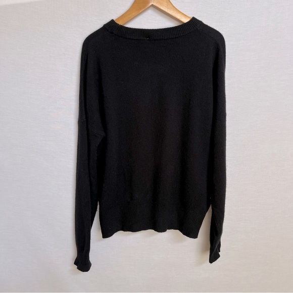 Zadig & Voltaire Black Wool & Cashmere Blend Star Motif Crew Neck Sweater. Sz XS - Picture 2 of 13